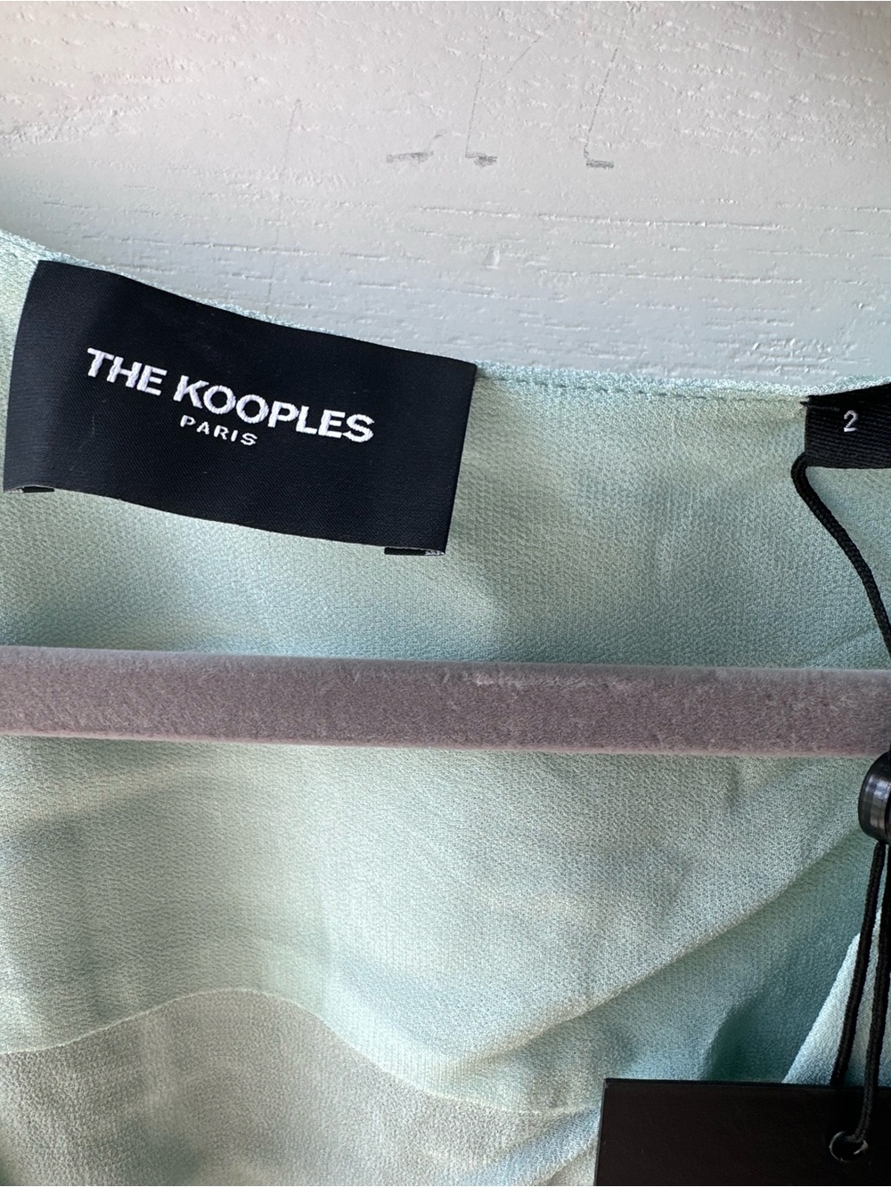 The Kooples Mint Ruffle V-Neck Peplum Blouse - Picture 3 of 4